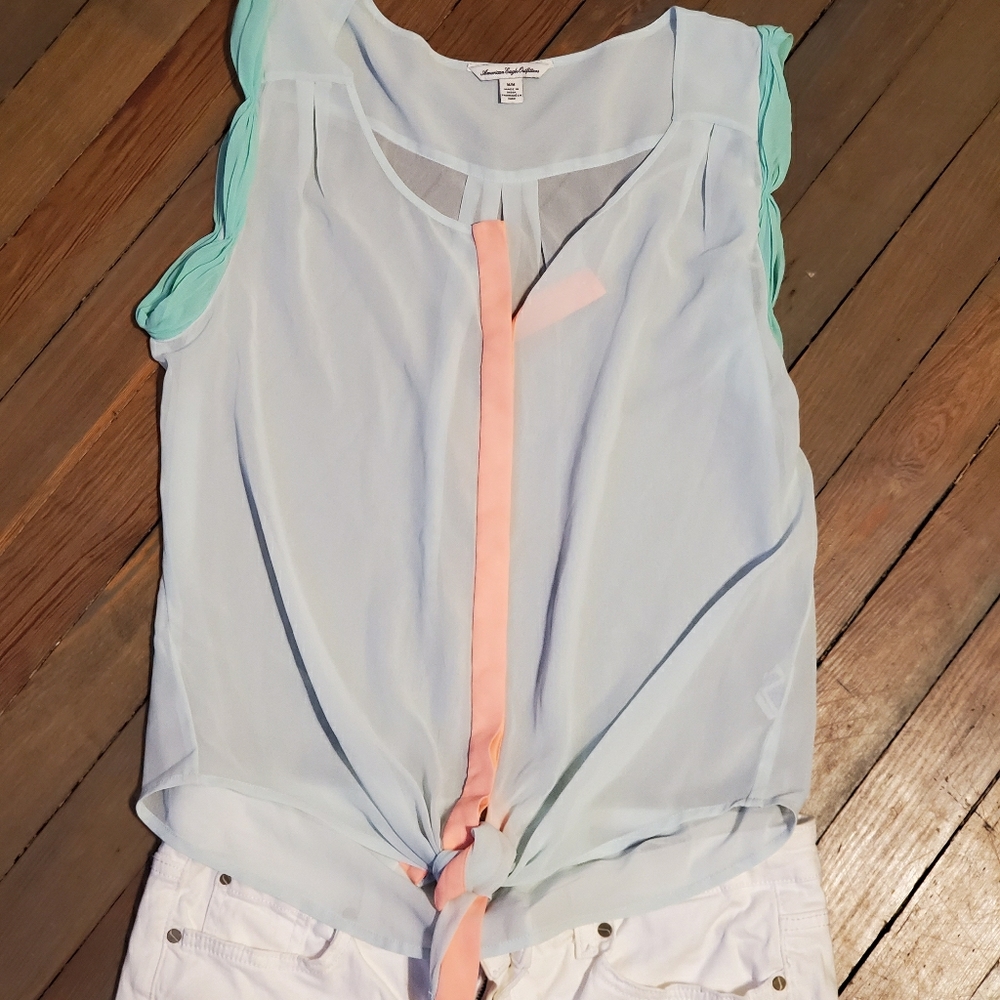 American Eagle button blouse